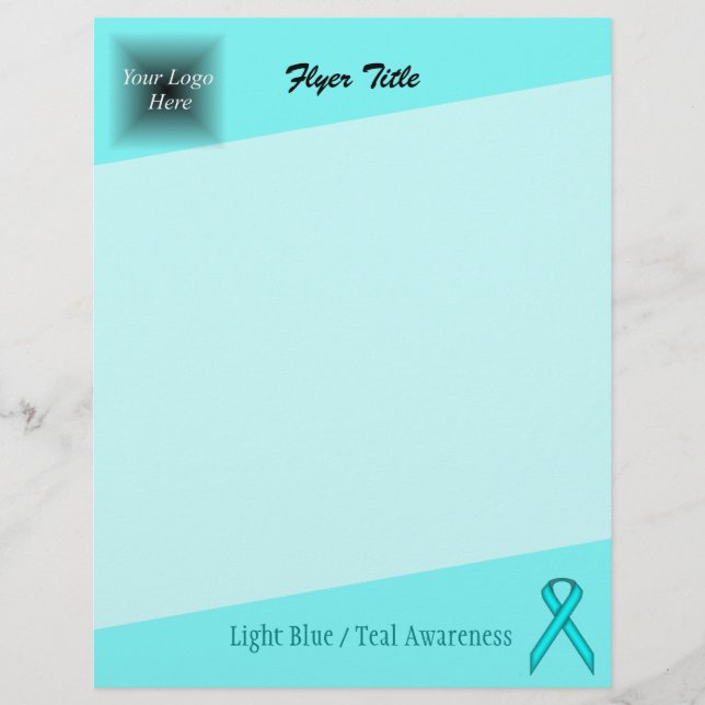 Lt Blue / Teal Standard Ribbon av Kenneth Yoncich Reklamblad (Framsidan)