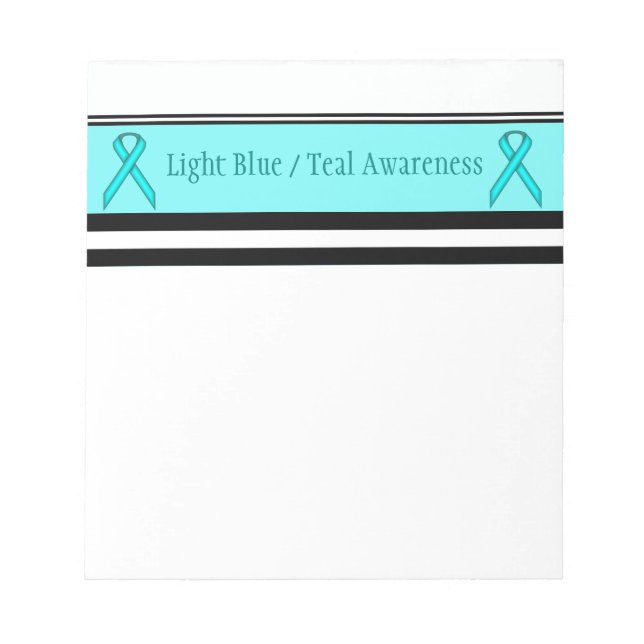 Lt Blue/Teal Standard Ribbon bv Kenneth Yoncich Anteckningsblock (Framsida)