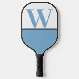 Lt Blue & White College Monogram Pickleball Paddle