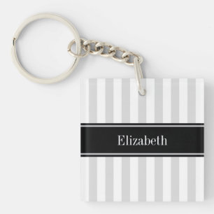 Lt Grått White Rand Black Namn Monogram
