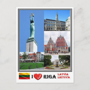 LT Lettland Lietuva - Riga - Vykort