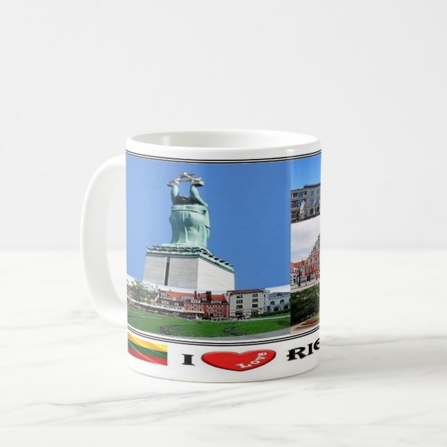LT Lietuva - Lettland - Kaffemugg (Framsida vänster)