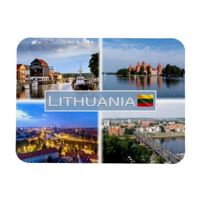 LT Litauen - Klaipeda - Trakai Island - Magnet (Horisontell)