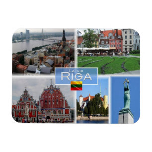 LT Litauen Lettland Lietuva - Riga - Magnet