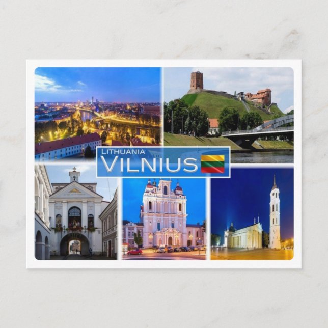 LT Litauen - Vilnius - Vykort (Framsida)