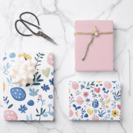 Lt Rosa Påsk Wrapping Papper Lakan-uppsättning - 1