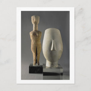 (LTO R) Figurin med korsad arm, cykladiskt; huvud Vykort