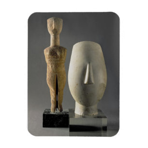 (Lto R) figurinen med den korsade ärmar, Cycladic Magnet