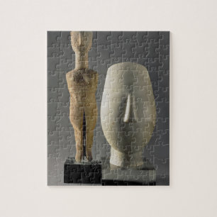 (Lto R) figurinen med den korsade ärmar, Cycladic Pussel
