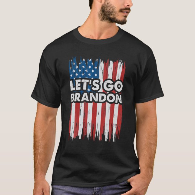 Lt's Go Brandon Retro American Flagga Wome T Shirt (Framsida)