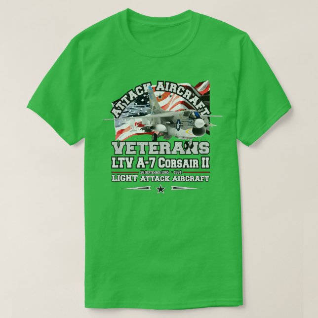 LTV A7 Corsair II-lätta attackflygplan T Shirt (Design framsida)