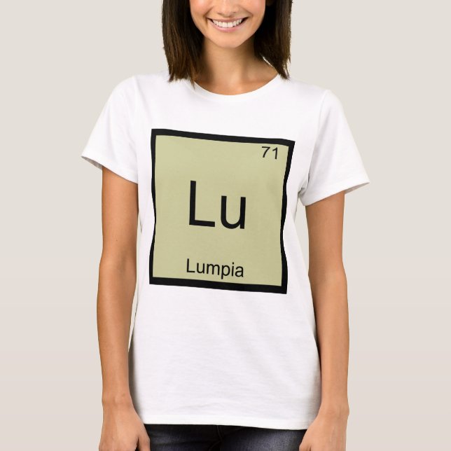 Lu - Lumpia Rolig Kemiskt Elemente Symbol T-Shirt (Framsida)