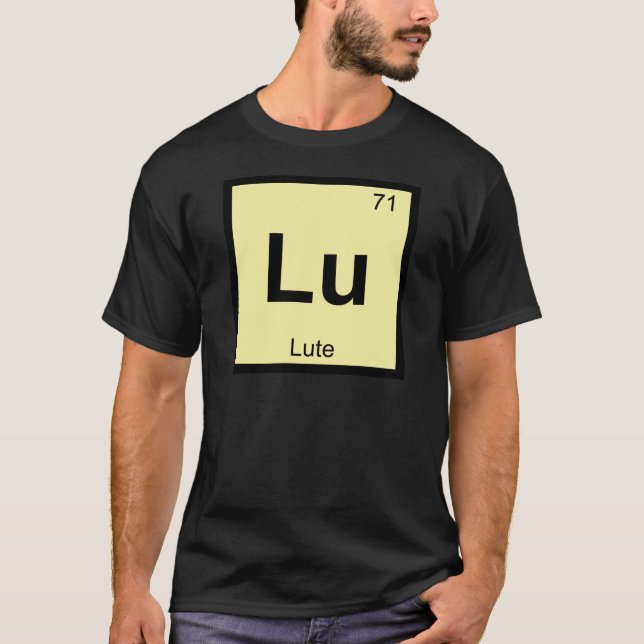 Lu - Luta Musik Kemi Periodiska Systemets Symbol Tee (Framsida)