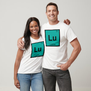 Lu - Lutefisk kemi periodiska systemets symbol Fis T-shirt