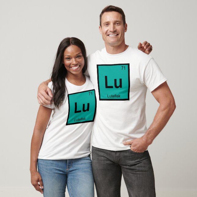 Lu - Lutefisk kemi periodiska systemets symbol Fis T-shirt (Unisex)