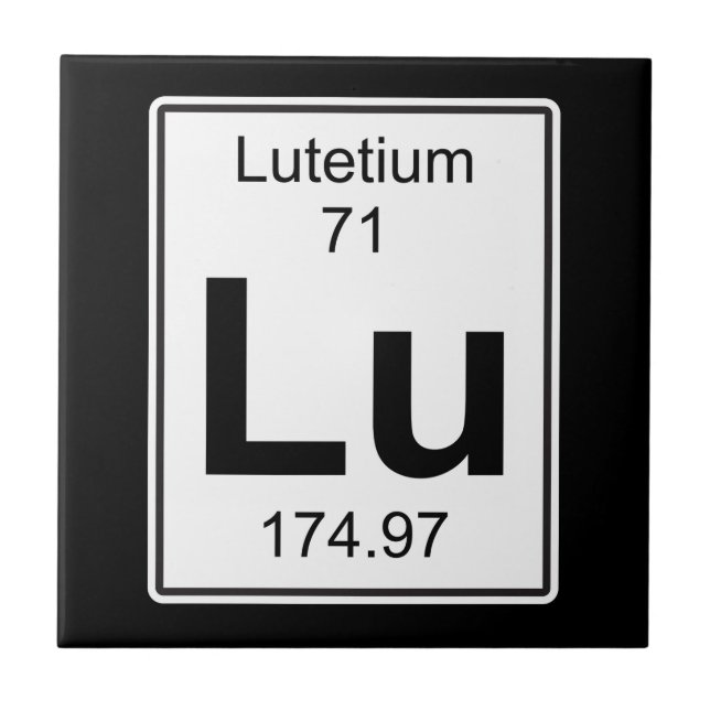 Lu - Lutetium Kakelplatta (Framsidan)