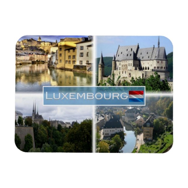 LU Luxemburg - Alzette - Vianden Castle - Magnet (Horisontell)