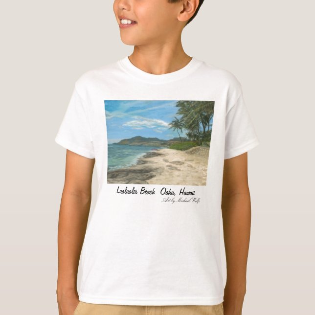 Lualualei Beach Oahu, Hawaii T-shirt (Framsida)