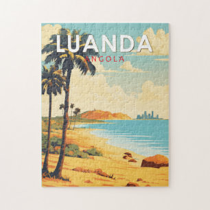 Luanda Angola Travel Art Vintage Pussel