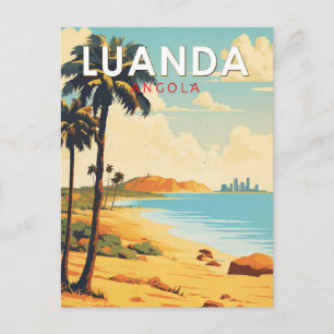 Luanda Angola Travel Art Vintage Vykort