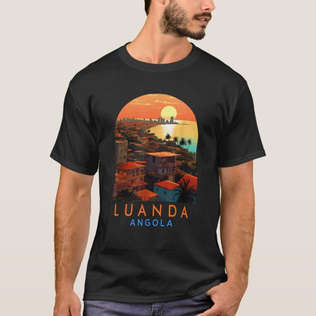 Luanda Travel Exploring Resa Summer Vacation Luand T Shirt (Framsida)