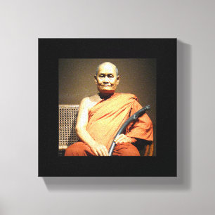 Luang Poo Cha Subhaddho ... Buddhist Munk Canvastryck