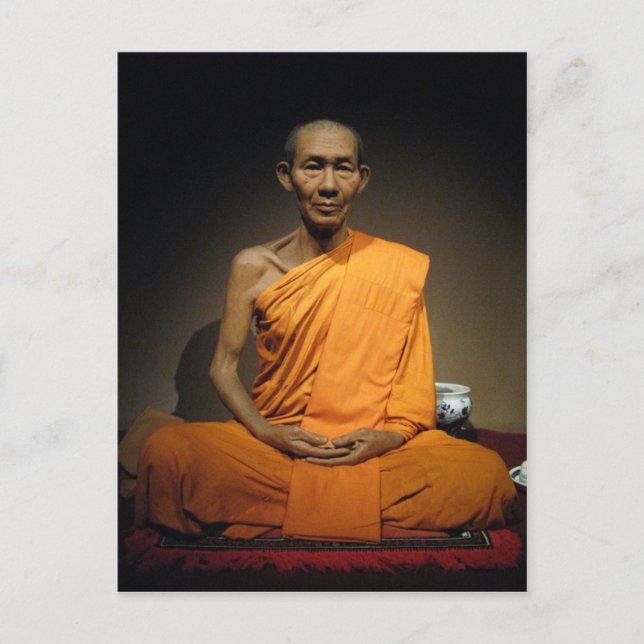 Luang Por Kasem Khemako ... Buddhist Munk Vykort (Framsida)