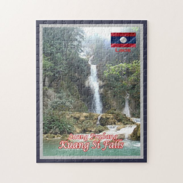 Luang Prabang - Kuang Si Falls - Laos - Pussel (Vertikal)