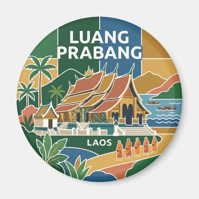 Luang Prabang Laos Magnet (Framsidan)