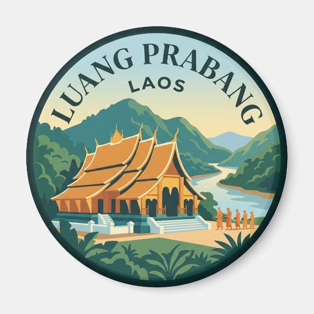 Luang Prabang Laos Magnet (Framsidan)