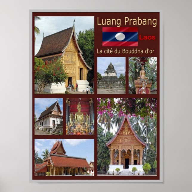 Luang Prabang - Laos - Mosaic - Poster (Framsidan)