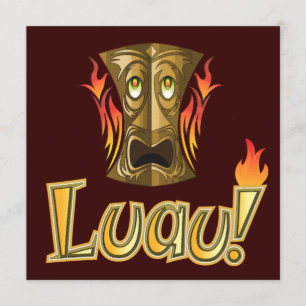 Luau 3-partsinbjudningar inbjudningar