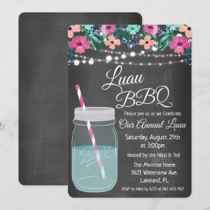 Luau Aloha Murkla Invitation Inbjudningar