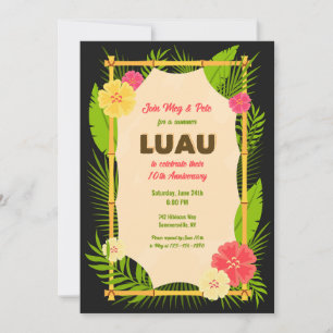 Luau Bambu Ram Inbjudningar