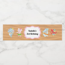 Luau Beach Party Vattenflaska Label