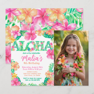 Luau Birthday Inbjudningar