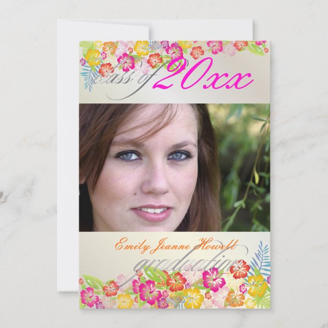 Luau-examensfest Inbjudningar (Framsida)