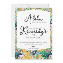 Luau-fest Invitation | Tukaner & Ananas