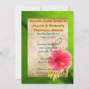 Luau-fest Invitationer Inbjudningar