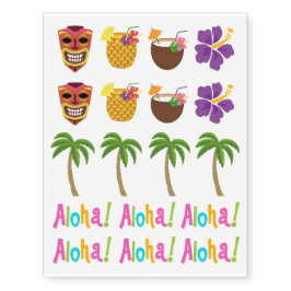 Luau Födelsedagsfest Tattoos Hawaiian Aloha