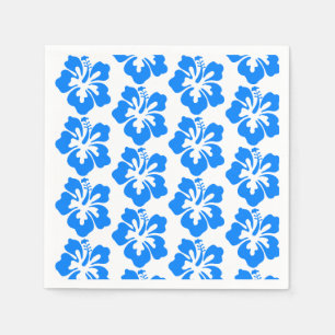 Luau för blomma för blåtthibiskus hawaiansk pappersservett
