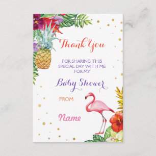 Luau för tackbaby showerFlamingo Aloha kort