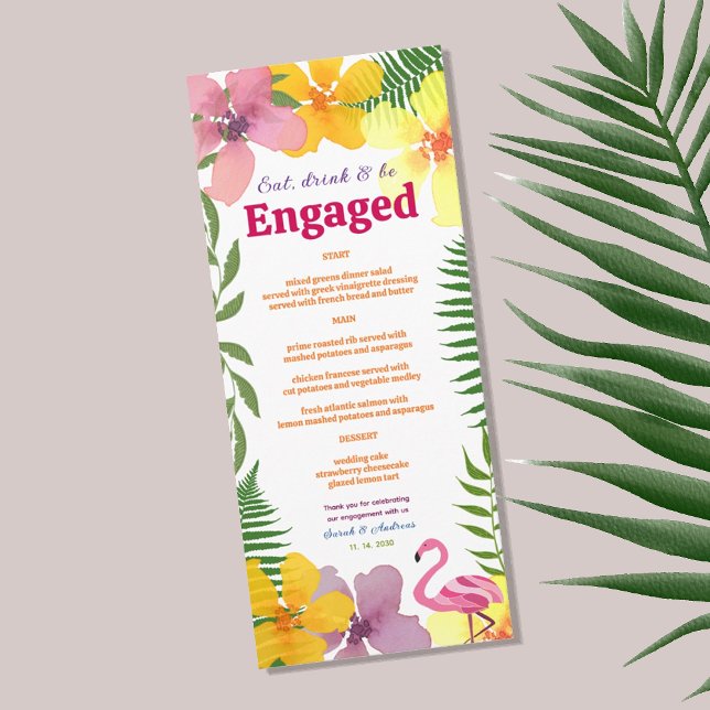 Luau-förlovningsfest Tropisk Meny (Skapare uppladdad)