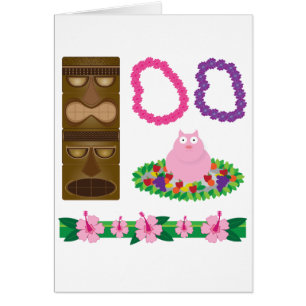 luau hälsningskort