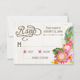 Luau Hawaiian Bröllop Beach Rustic Beach OSA kort