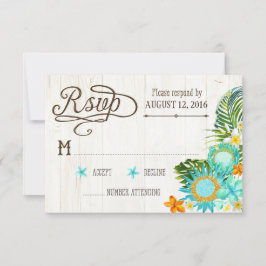 Luau Hawaiian Bröllop Beach Rustic Beach OSA kort
