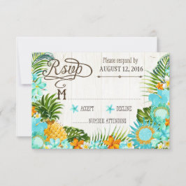 Luau Hawaiian Bröllop Beach Rustic Beach OSA kort