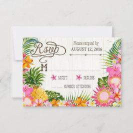 Luau Hawaiian Bröllop Beach Rustic Beach OSA kort