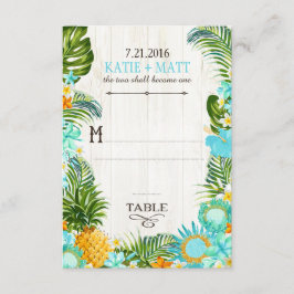 Luau Hawaiian Bröllop Beach Rustic Place Card Inbjudningar