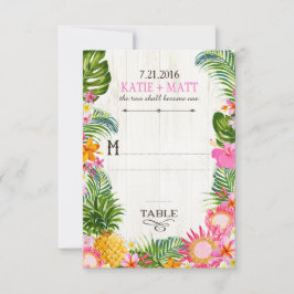 Luau Hawaiian Bröllop Beach Rustic Place Card Inbjudningar